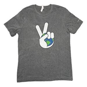Peace On Earth Logo Peace Sign Wonderful Company T-Shirt Unisex Size Large